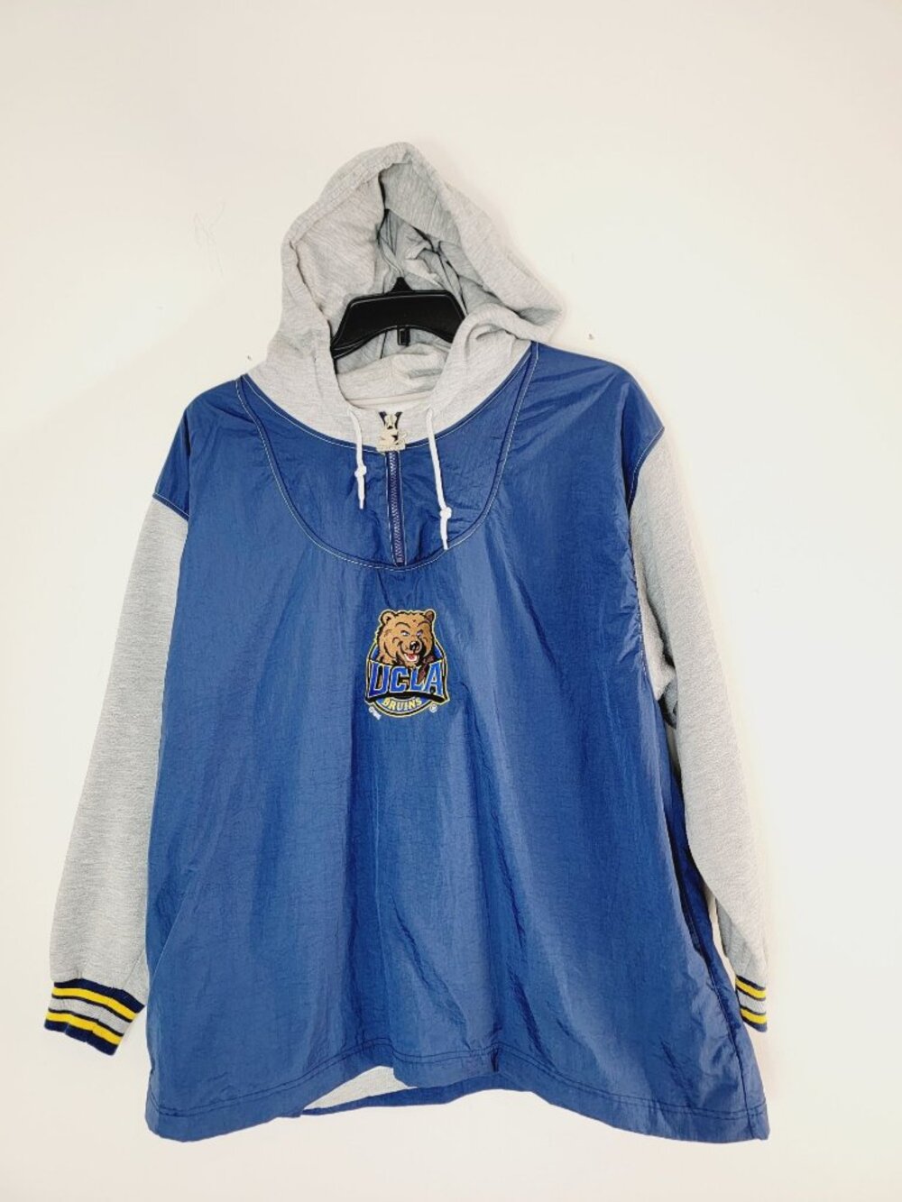 Vintage 1996 STARTER UCLA Bruins Pullover Hooded Quarter Zip Varsity Jacket LRG